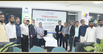 আইসিএমএবিতে পরিবেশ, সামাজিক ও সুশাসন চর্চা কেন্দ্রের উদ্বোধন।